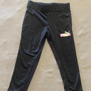 Puma Girls Toddler Black Athletic Yoga Pants Sz 2T